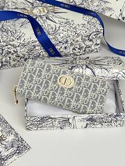 Colestore Dior 30 Montaigne Voyageur Slim Wallet Light Blue 19.5.×10.5×3cm - 1