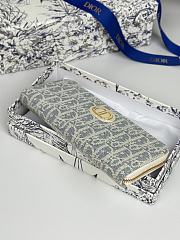 Colestore Dior 30 Montaigne Voyageur Slim Wallet Light Blue 19.5.×10.5×3cm - 4