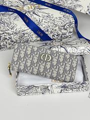 Colestore Dior 30 Montaigne Voyageur Long Wallet Blue Dior Oblique 19.5.×10.5×3cm - 1