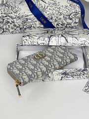 Colestore Dior 30 Montaigne Voyageur Long Wallet Blue Dior Oblique 19.5.×10.5×3cm - 2