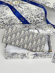 Colestore Dior 30 Montaigne Voyageur Long Wallet Blue Dior Oblique 19.5.×10.5×3cm - 5