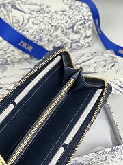 Colestore Dior 30 Montaigne Voyageur Long Wallet Blue Dior Oblique Jacquard 19.5.×10.5×3cm - 5