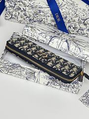 Colestore Dior 30 Montaigne Voyageur Long Wallet Blue Dior Oblique Jacquard 19.5.×10.5×3cm - 4