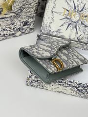 Colestore Dior Saddle Lotus Wallet Gray Dior Oblique Jacquard 10.5 x 7cm - 6