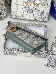 Colestore Dior Saddle Lotus Wallet Gray Dior Oblique Jacquard 10.5 x 7cm - 5