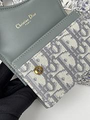 Colestore Dior Saddle Lotus Wallet Gray Dior Oblique Jacquard 10.5 x 7cm - 4