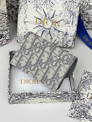 Colestore Dior Saddle Lotus Wallet Gray Dior Oblique Jacquard 10.5 x 7cm - 3