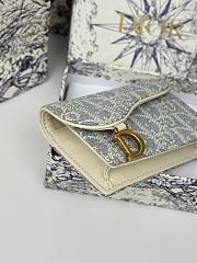 Colestore Dior Saddle Lotus Wallet Blue Dior Oblique Jacquard 10.5 x 7cm - 6