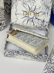 Colestore Dior Saddle Lotus Wallet Blue Dior Oblique Jacquard 10.5 x 7cm - 4