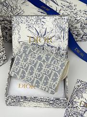 Colestore Dior Saddle Lotus Wallet Blue Dior Oblique Jacquard 10.5 x 7cm - 3