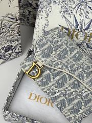 Colestore Dior Saddle Lotus Wallet Blue Dior Oblique Jacquard 10.5 x 7cm - 2