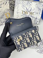 Colestore Dior Saddle Lotus Wallet Blue Dior Oblique 10.5 x 7cm - 4
