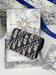 Colestore Dior Saddle Lotus Wallet Blue Dior Oblique 10.5 x 7cm - 2