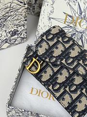 Colestore Dior Saddle Lotus Wallet Blue Dior Oblique 10.5 x 7cm - 3