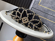 Colestore Chanel CC Coco Mark Net Bag Black Suede 8x42x3cm - 5