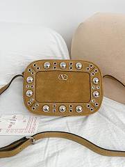 Colestore Valentino Garavani Nellcôte Suede Shoulder Bag Havana Beige 23x16x6cm - 1