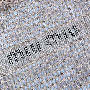 Colestore Miu Miu IVY Raffia Effect and Linen Bag Natural 35 x 40 cm - 2