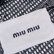 Colestore Miu Miu IVY Raffia Effect and Linen Bag Black 35 x 40 cm - 2