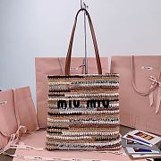 Colestore Miu Miu Crochet Knit Tote Bag Natural 30 x 38 cm - 1