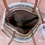 Colestore Miu Miu Crochet Knit Tote Bag Natural 30 x 38 cm - 6