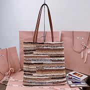Colestore Miu Miu Crochet Knit Tote Bag Natural 30 x 38 cm - 4