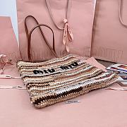 Colestore Miu Miu Crochet Knit Tote Bag Natural 30 x 38 cm - 3