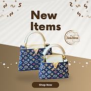 Colestore Louis Vuitton Capucines Denim Blue/Cream 27x18x9cm - 1