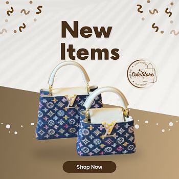 Colestore Louis Vuitton Capucines Denim Blue/Cream 27x18x9cm