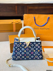 Colestore Louis Vuitton Capucines Denim Blue/Cream 27x18x9cm - 4
