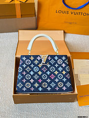 Colestore Louis Vuitton Capucines Denim Blue/Cream 27x18x9cm - 3