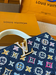 Colestore Louis Vuitton Capucines Mini Denim Blue/Cream 21x13.6x8cm - 3