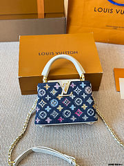 Colestore Louis Vuitton Capucines Mini Denim Blue/Cream 21x13.6x8cm - 4