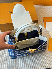 Colestore Louis Vuitton Capucines Mini Denim Blue/Cream 21x13.6x8cm - 5