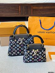 Colestore Louis Vuitton Capucines Denim Black 27x18x9cm - 3