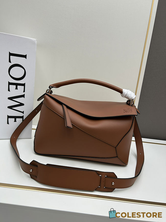Colestore Loewe Puzzle Edge Bag Brown 30x19x13cm - 1