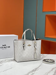 Colestore Coach Mollie Tote 25 In Signature Canvas 25x19x11 - 5