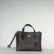 Colestore Coach Mollie Tote 25 In Signature Canvas Dark Brown 25x19x11 - 1