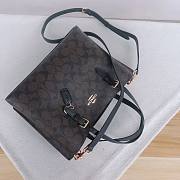 Colestore Coach Mollie Tote 25 In Signature Canvas Dark Brown 25x19x11 - 5