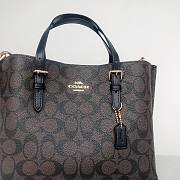 Colestore Coach Mollie Tote 25 In Signature Canvas Dark Brown 25x19x11 - 4
