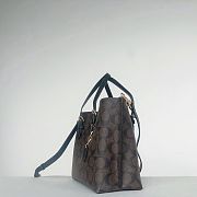 Colestore Coach Mollie Tote 25 In Signature Canvas Dark Brown 25x19x11 - 2