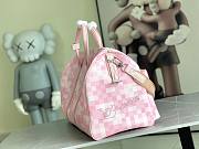 Colestore Louis Vuitton Keepball 55 Pink Check Travel Bag 55 x 27 x 20cm - 6