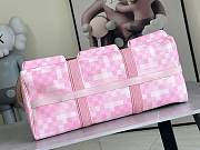 Colestore Louis Vuitton Keepball 55 Pink Check Travel Bag 55 x 27 x 20cm - 5