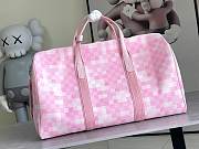 Colestore Louis Vuitton Keepball 55 Pink Check Travel Bag 55 x 27 x 20cm - 4