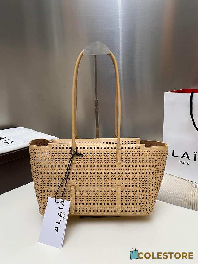 Colestore Alaia Neo Mina 32 Bag In Vienne Calfskin Beige 32x19x16cm - 1