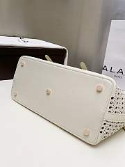 Colestore Alaia Neo Mina 32 Bag In Vienne Calfskin White 32x19x16cm - 6