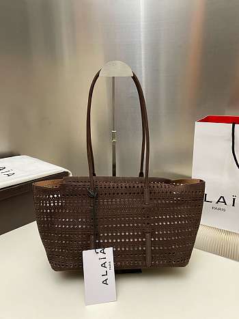 Colestore Alaia Neo Mina 32 Bag In Vienne Calfskin Brown 32x19x16cm