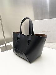 Colestore Jimmy Choo Diamond Small Leather Tote Bag 20x18x12cm - 3