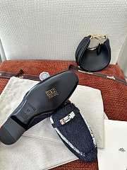 Colestore Hermès Oz Mules Fringed Denim Dark Blue  - 6
