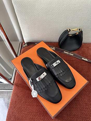 Colestore Hermes Roval Kelly Mules Black