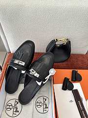 Colestore Hermes Roval Kelly Mules Black - 5